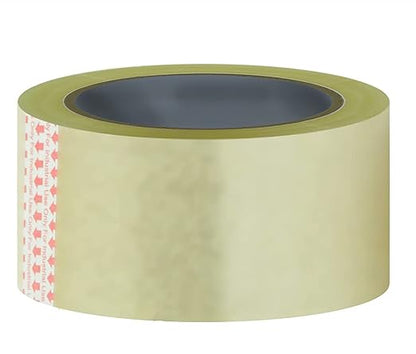 AM0292 (PACK OF 1) Clear Packing Tape 2 inch (Transparent ) - 48mm / 2" Width - BOPP Industrial Packaging Tape