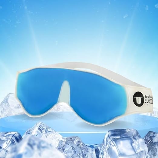 AM7646 Cooling Eye Belt Gel Pain Relief | Reduce Dark Circles | Deep Sleep | Ideal For Puffy Eyes(pack of 1)
