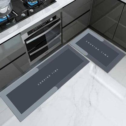 AM5048 Kitchen Mats for Floor (2pcs) , Non-Skid, Soft Absorbent 120x40cm, 40x60cm (Multi Color)