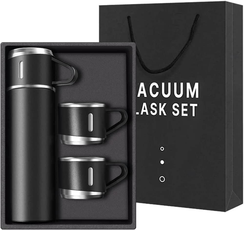 AM7230 Vacuum Flask Set - Insulated Water Bottle 3 Cups Gift Set
