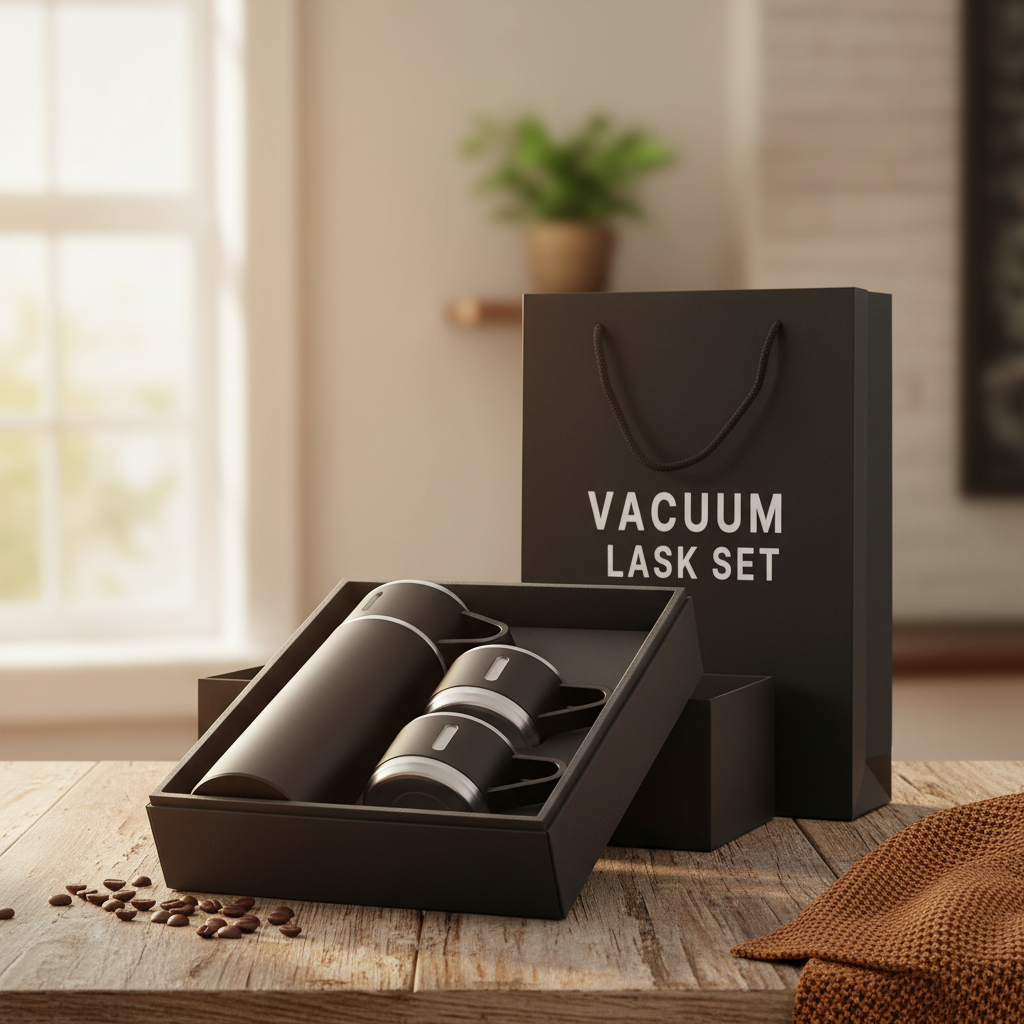 AM7230 Vacuum Flask Set - Insulated Water Bottle 3 Cups Gift Set