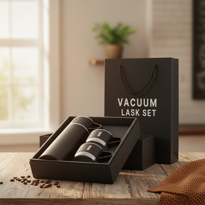 AM7230 Vacuum Flask Set - Insulated Water Bottle 3 Cups Gift Set