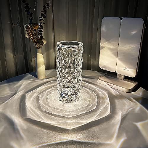 6604 Crystal Table Lamp RGB Color Changing Night Light