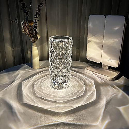 6604 Crystal Table Lamp RGB Color Changing Night Light