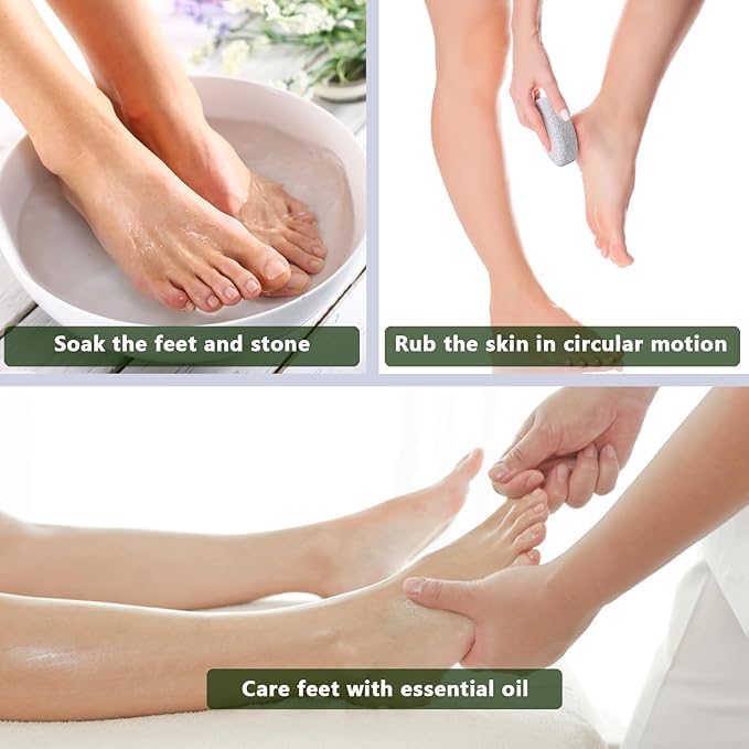 AM7631 Natural Oval Pumice Stone Exfoliator for Foot Care and Dead Skin Callus Removal