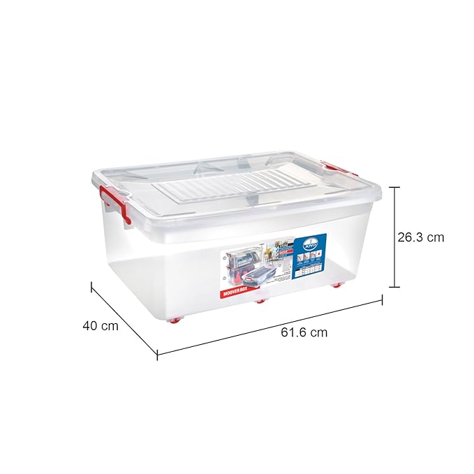 AM2859 JOYO 45L Plastic Storage Container (Moovers Box) With 6 Wheels
