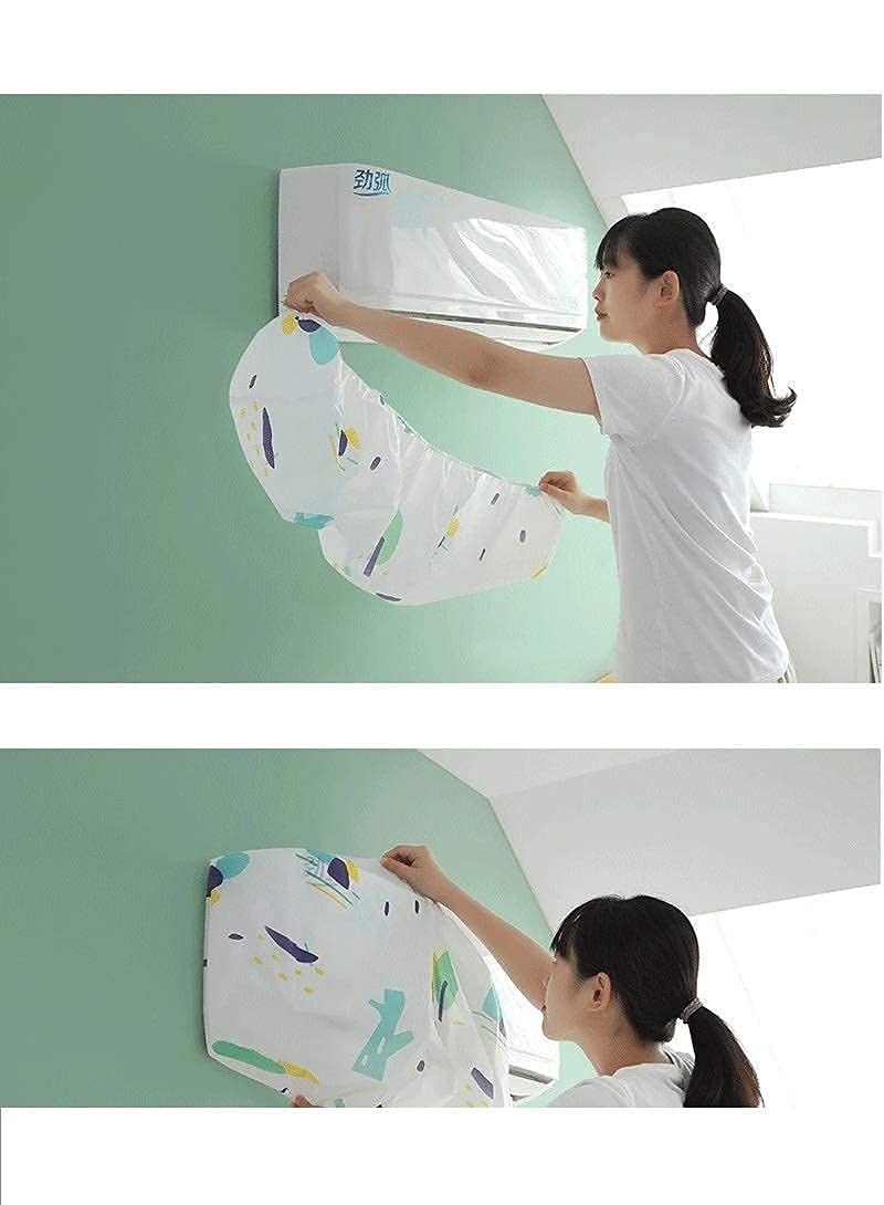 3712 Air Conditioner Cover for 1.5 & 2 Ton Split AC (Multi Color Design, 1 Pcs)