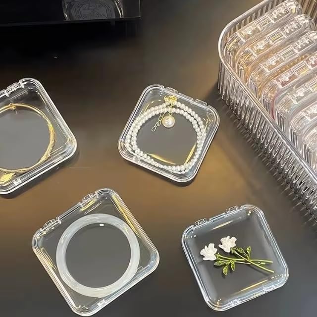 A06496 10-Piece Clear Acrylic Jewellery Organizer Box Set