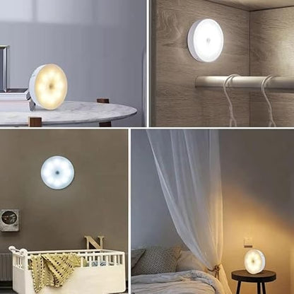 AM6356 Round Shape 8 LED Motion Sensor Induction Led Light Pack Of 1