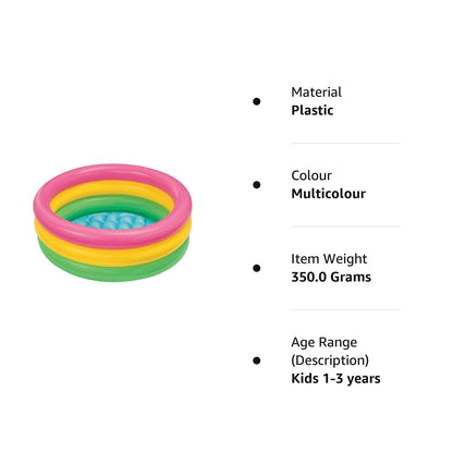 AM3968 Intex Wet Set Collection Kids Bath Tub,(Multicolor) (61 x 22) CM