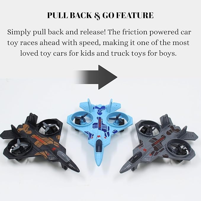 A06487 V-35 Military Fighter Jet Toy – Friction Powered Modern Warfare Plane