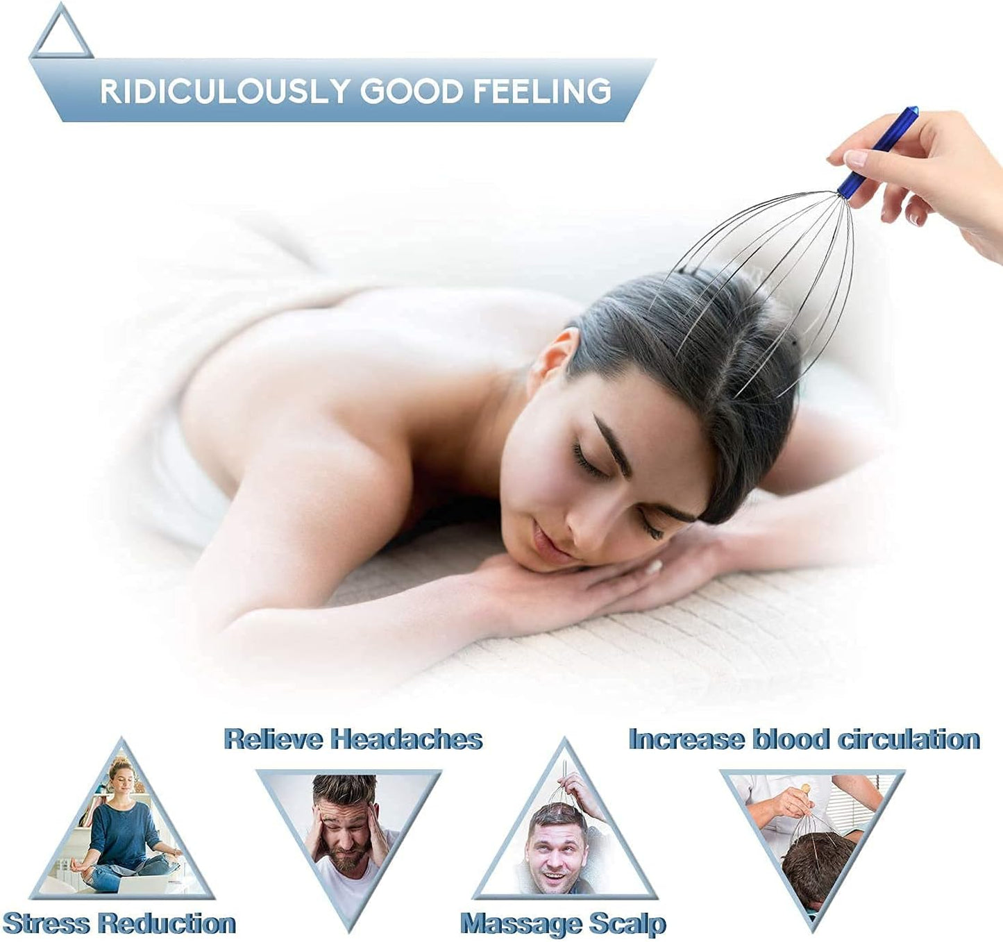 AM7816 Scalp Massagers, Handheld Head Massage Tingler, Scratcher