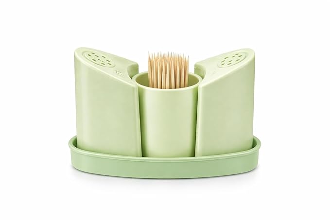 AM6859 3-in-1 Toothpick Holder with Salt & Pepper Shaker Set