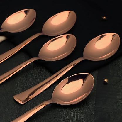 AM2368 Lion Stainless Steel Luxury Noble Gold Baby Spoon 6Pcs