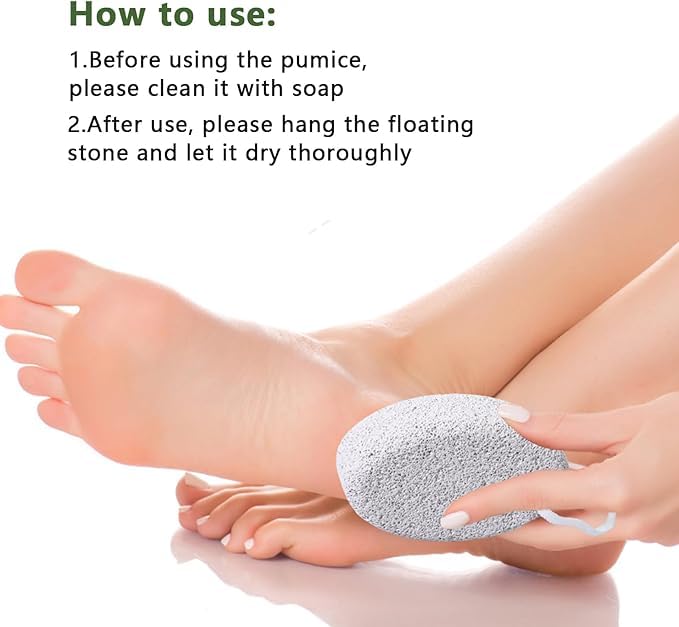 AM7631 Natural Oval Pumice Stone Exfoliator for Foot Care and Dead Skin Callus Removal