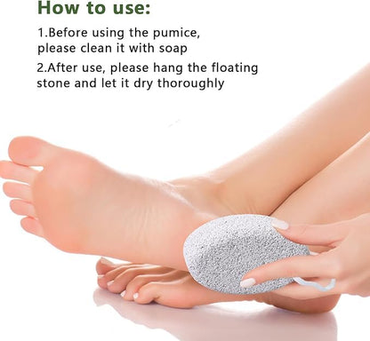 AM7631 Natural Oval Pumice Stone Exfoliator for Foot Care and Dead Skin Callus Removal