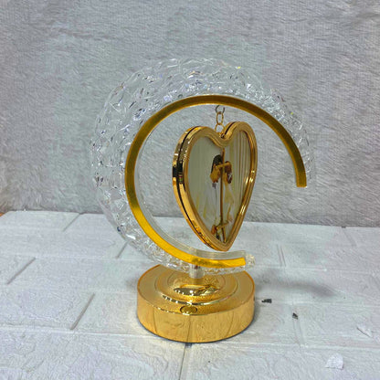 AM6269 LED Crystal Moon Lamp with Heart Shape Photo Frame