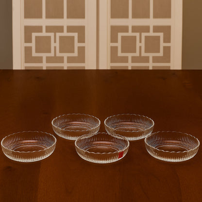 AM5977 Shine max Glass Plate (Multidesign) Set of 6pc -340ml