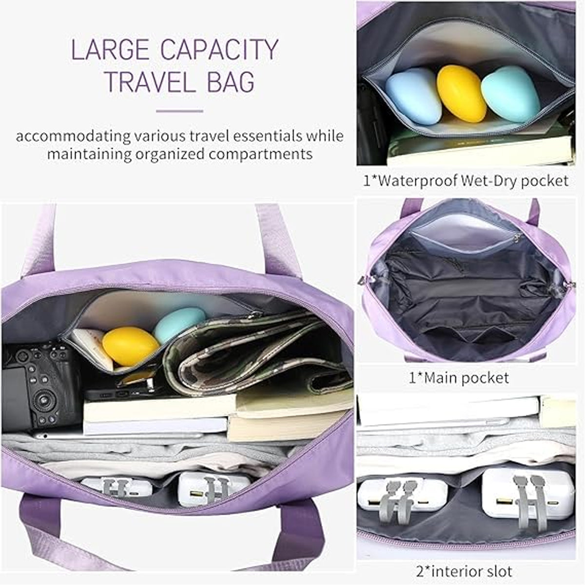 AM5643 Duffle Trolley Bag with Wheels, Expandable Foldable Luggage Bag for Travel (Multicolour)