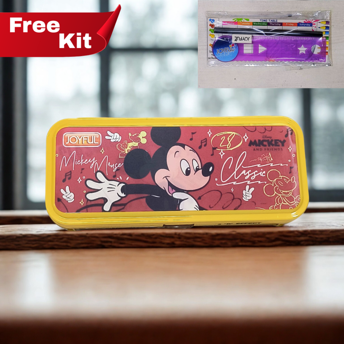 AM5537 Joyful Caliber 3D Theme Pencil Box with Stationary Kit