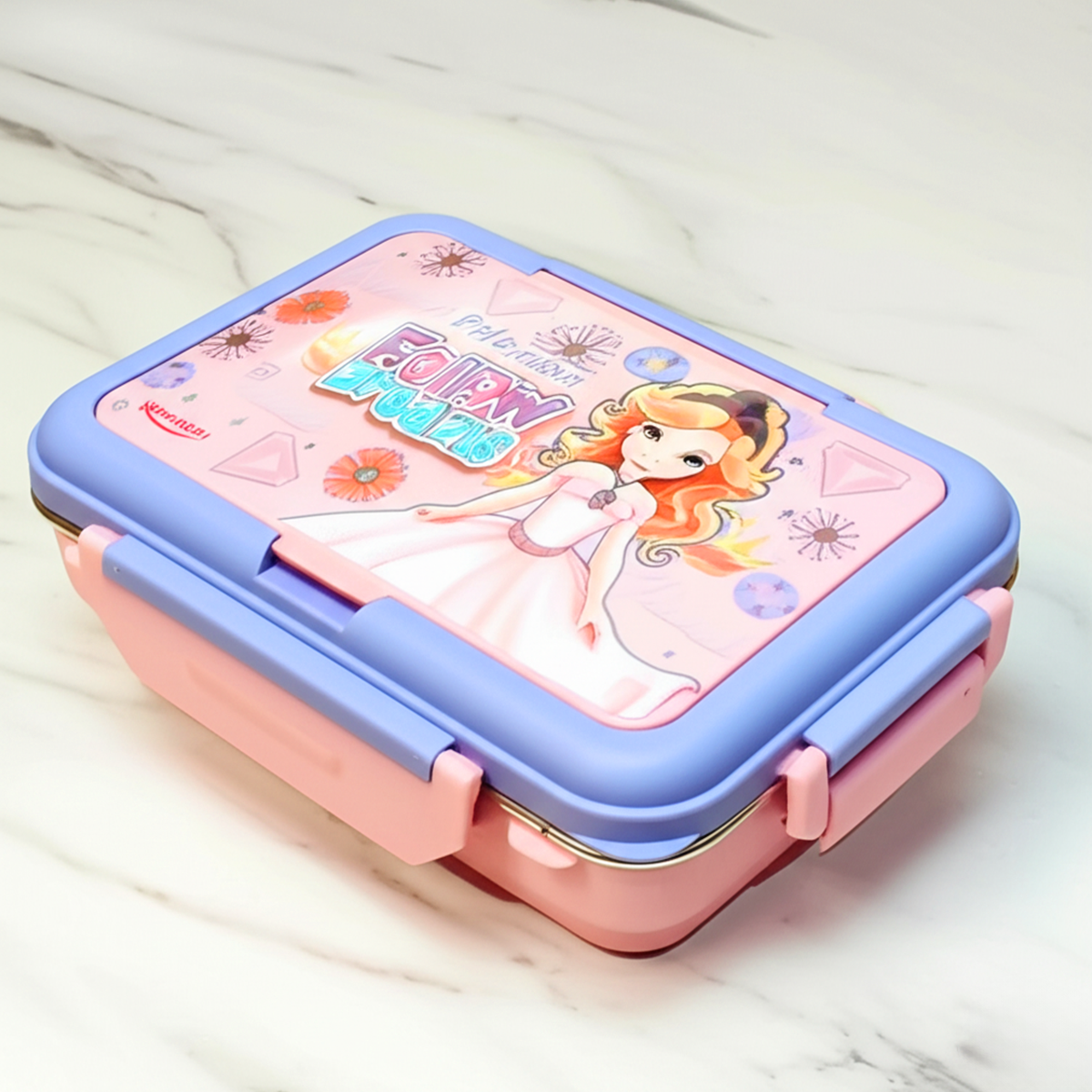 AM5649 Rishabh Steel Brunch 2 Delight Lunchbox With Spoons for School and Office