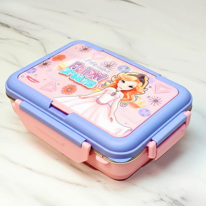 AM5649 Rishabh Steel Brunch 2 Delight Lunchbox With Spoons for School and Office
