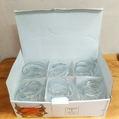 AM3751 Inovique Everest Square Crystal Whiskey Glasses Set of 6 Pcs (LXZS0617)