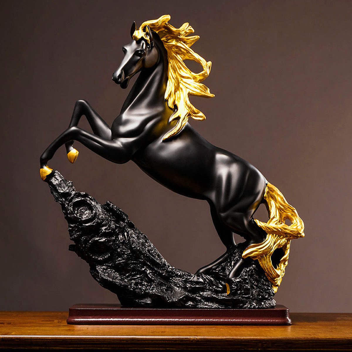 AM5933 Luxury Rearing Horse Sculpture – Decorative Showpiece for Home & Office