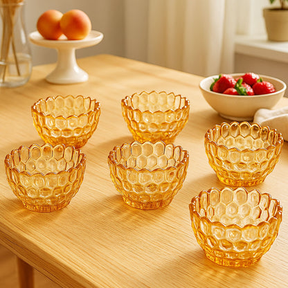AM5966 Crystal Glass Ice Cream and Dessert Bowl -  Set of 6 Pcs (150 ml)