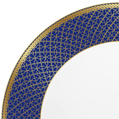 AM5752 Cello Opalware Solitaire Series Sapphire Dinner Set, 27 Units - Opal Glass Dinner Set for 1 | Crockery Set for Festive Ocassions, Parties | White Plate and Bowl Set