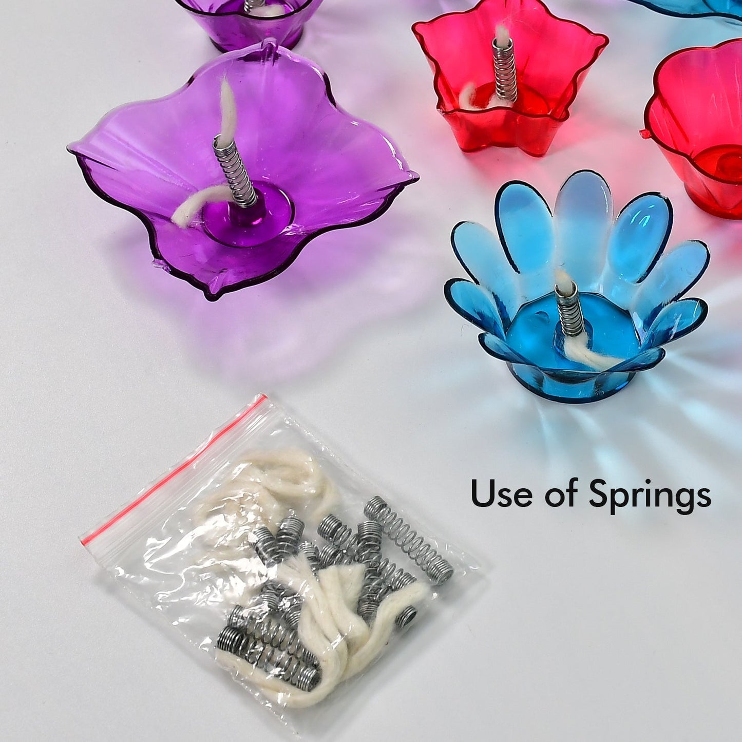 6320 Magical Reflection Diya Set with 6 Attractive Design Cup (Set Of 12 Pieces)