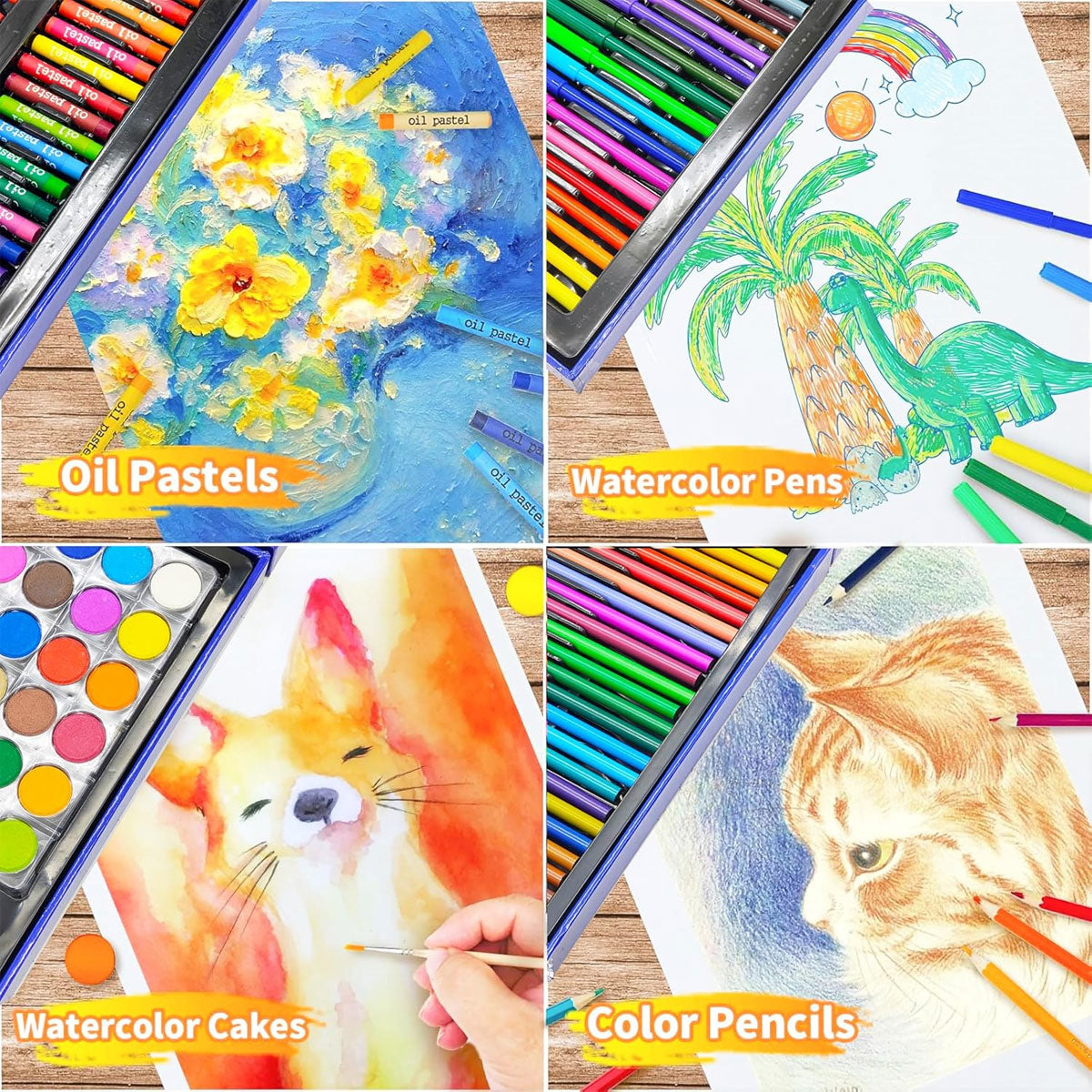 TM0042 Drawing Colour Art Kit - (128-Piece)