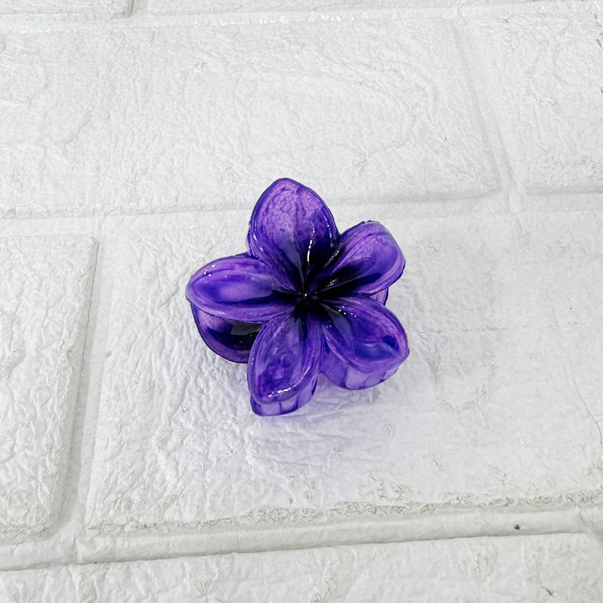 AM6398 Mix Jelly Flower Mini Hair Claw Clip for Women and Girls - Small (1pc)