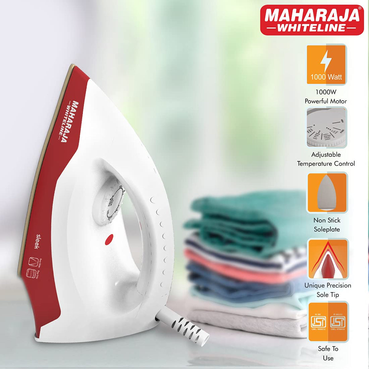 AM5809 Maharaja Sleek 1000-Watt Dry Iron