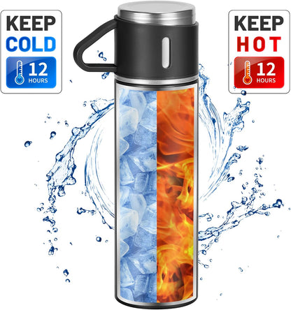 AM7230 Vacuum Flask Set - Insulated Water Bottle 3 Cups Gift Set
