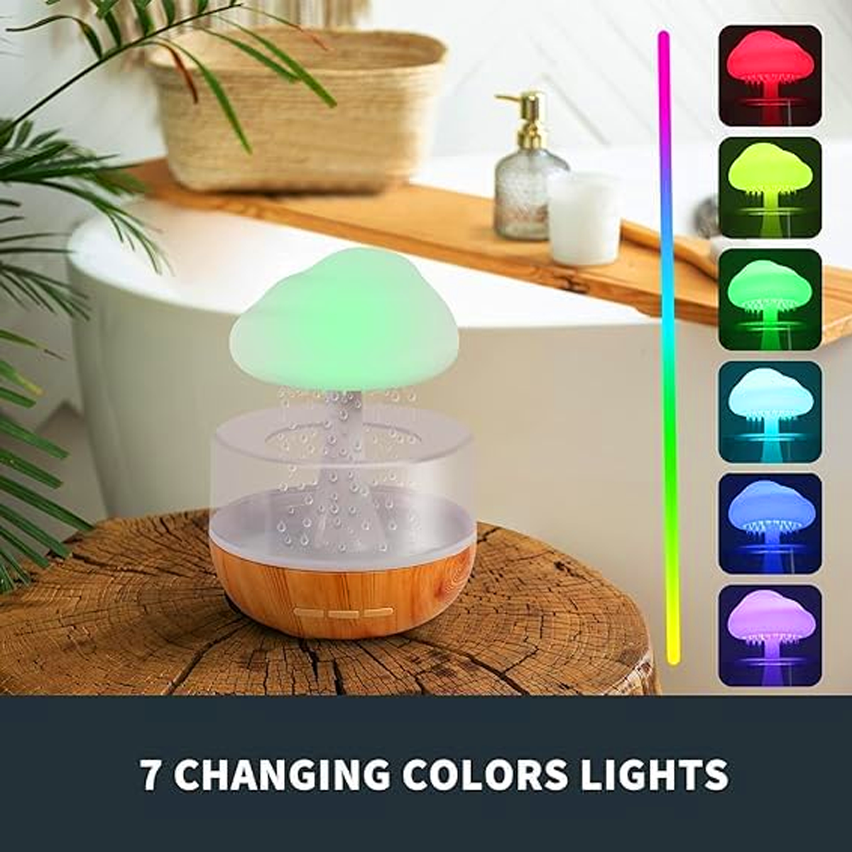 AM5583 Cloud Rain Diffuser, Snuggle Cloud, Light Humidifier