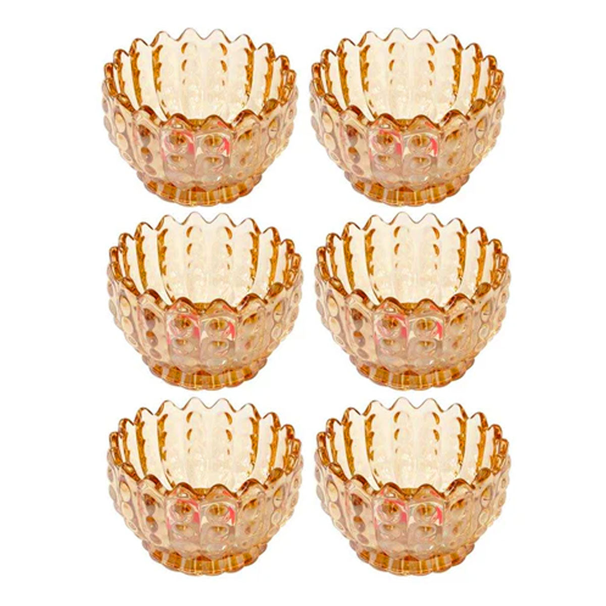 AM5966 Crystal Glass Ice Cream and Dessert Bowl -  Set of 6 Pcs (150 ml)