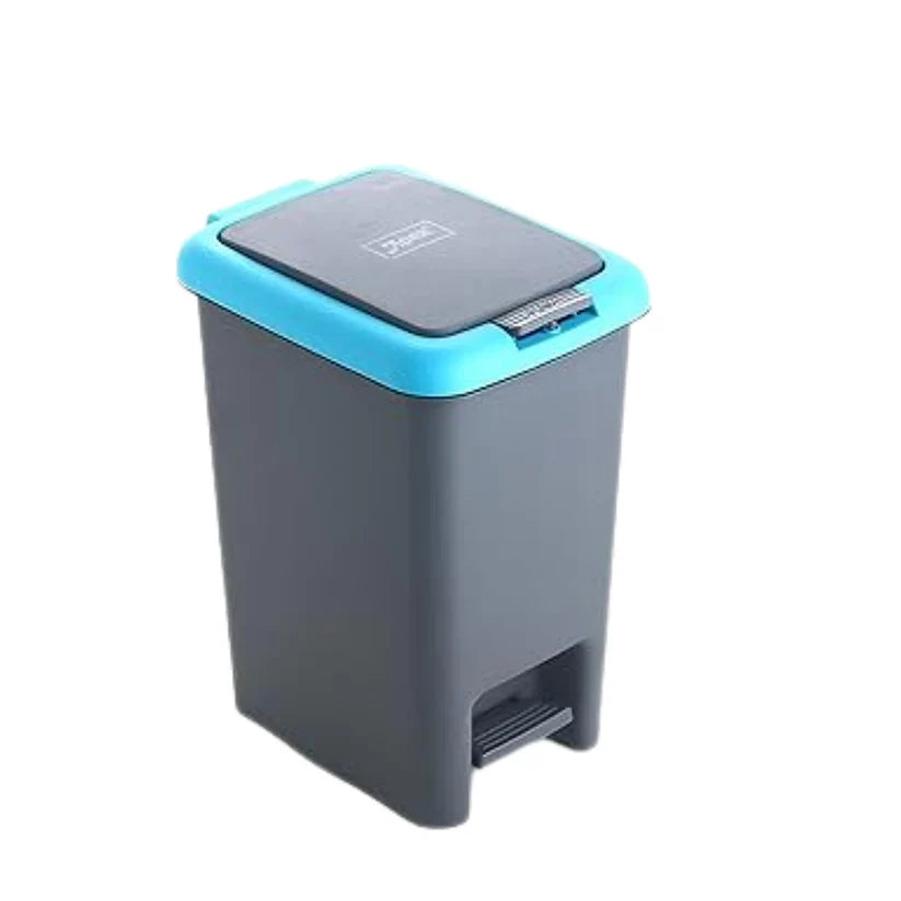 1668 Apex Plastic Push N Pedal Dust Bin | Hands-Free Operation, Compact Design 6.5 Liters (1 Pc / Mix Color)