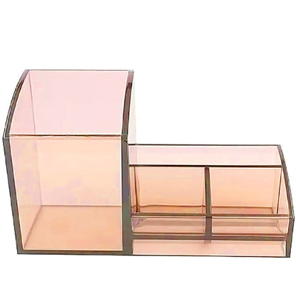 AM5061 Elite Pen Transparent Tray 4 Different Compartments - Pack of 1 (Brown)