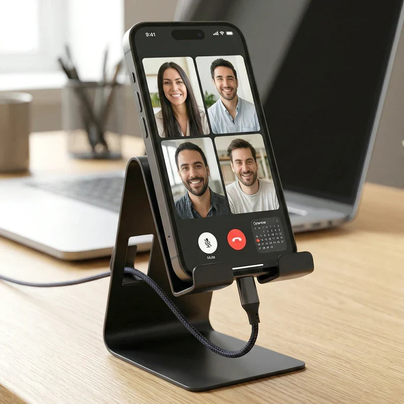 22995 Metal Mobile Phone & Tablet Stand (1 Pc, Black Color)