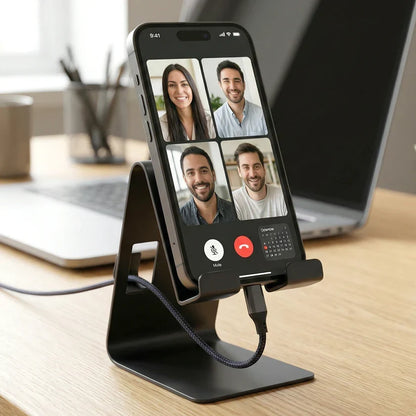 22995 Metal Mobile Phone & Tablet Stand (1 Pc, Black Color)