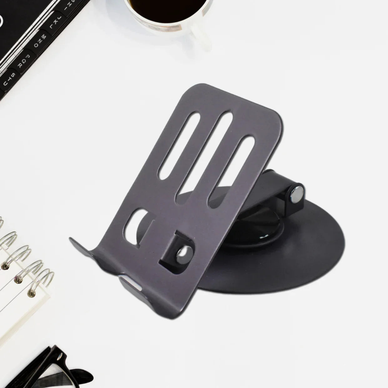6084 Foldable Metal Mobile Stand (1 Pc)