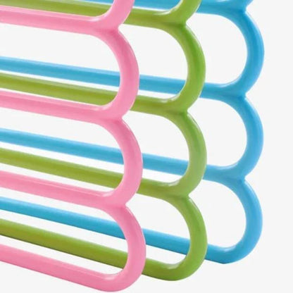 0587 Space Saving Hanger – 5-Layer Multipurpose Plastic | GlimmerHome