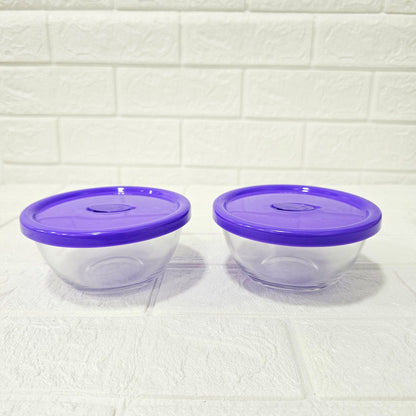 Di0021 Yera Polo Glass Bowls with Lid – 2 Pcs