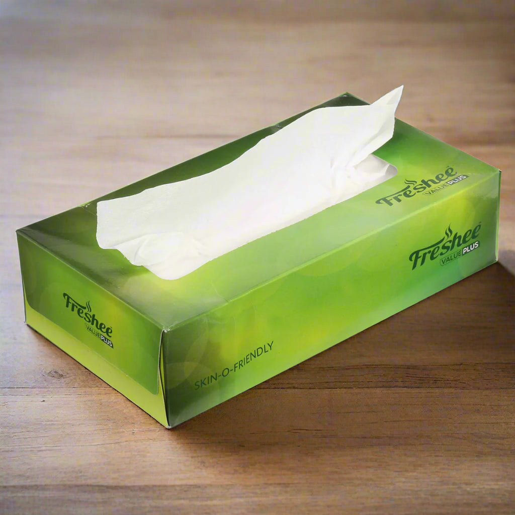 AM5725 Freshee 100 Sheets 2 Ply Facial Tissue Paper Box (Pack Of 1, 18cmx20cm)