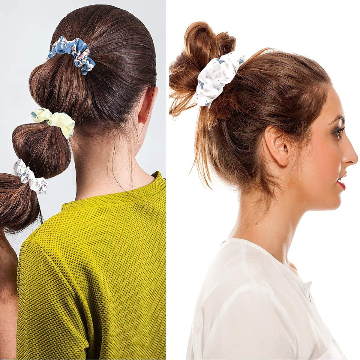 AM5869 Multidesign Printed Hair Scrunchies For women - Pack of 1