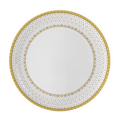 AM5753 Cello Opalware Divine Infinity Dinner Set, 33 Units | Microwave & Dishwasher Safe | Light-Weight & Thermal Resistant | Crockery Set for Dining & Gifting
