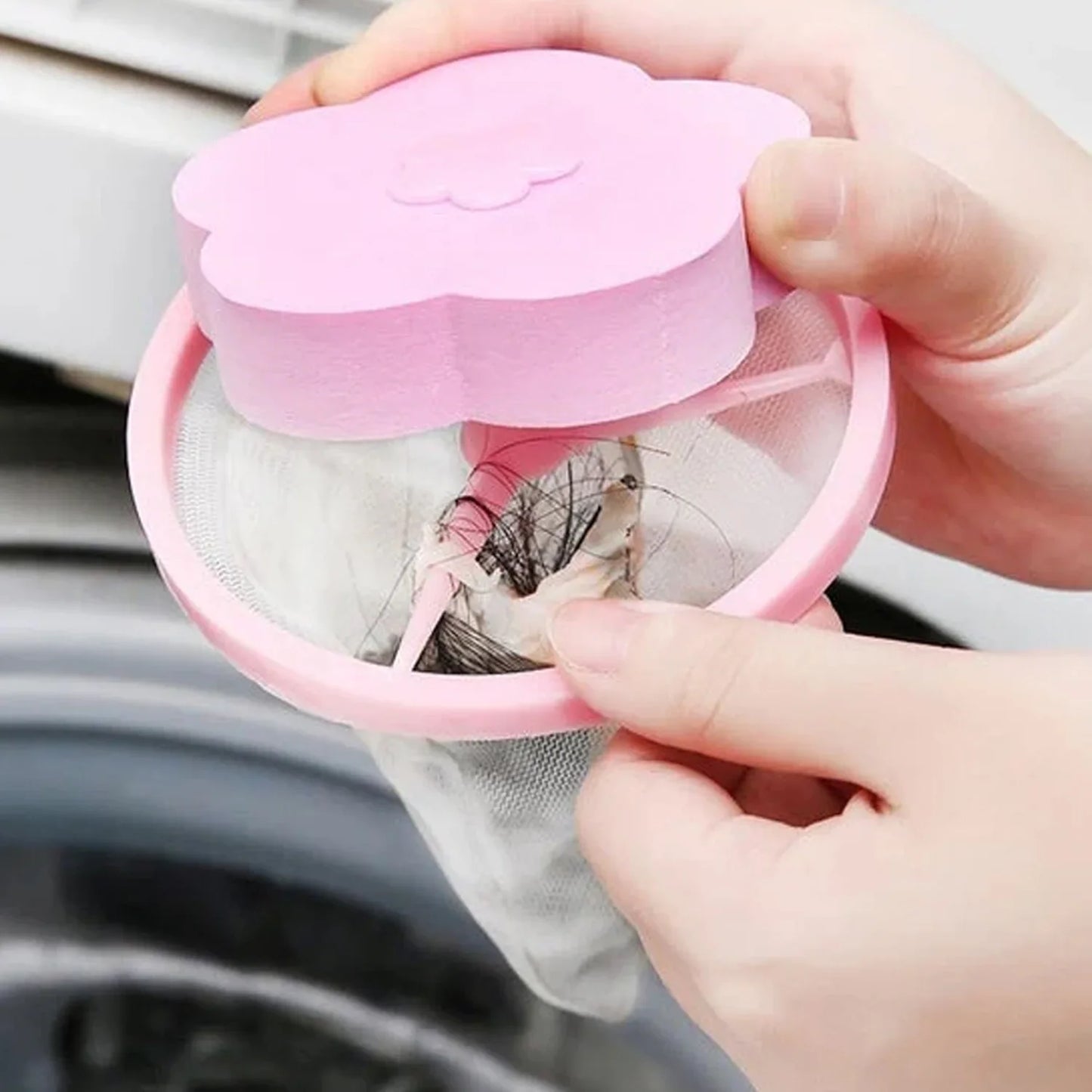 12604 Flower Shape Reusable Laundry Lint Remover - 1 Pc
