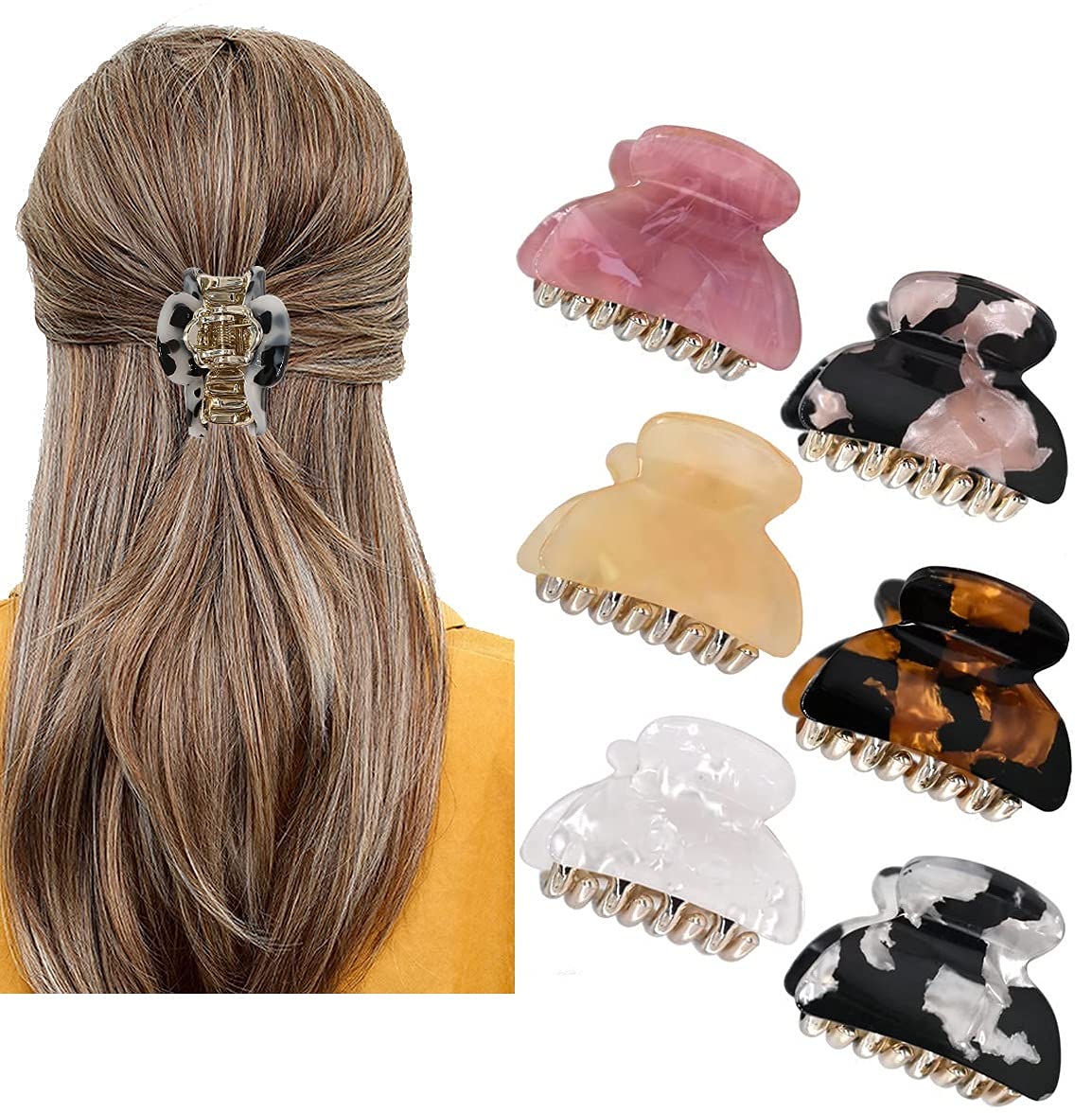 AM1020 Acrylic Hair Claw Clips for Girls & Women - 1 Pcs