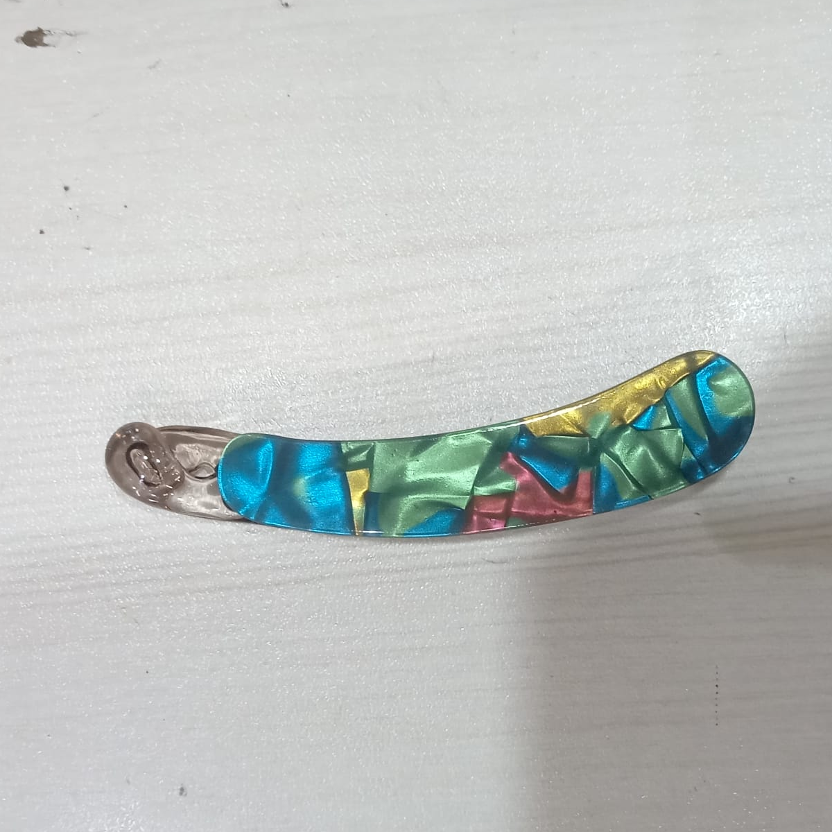 AM5631 Acrylic Long Banana Hair Claw Clip (Multicolour) for Girls and Women (Pack of 1 Pc)